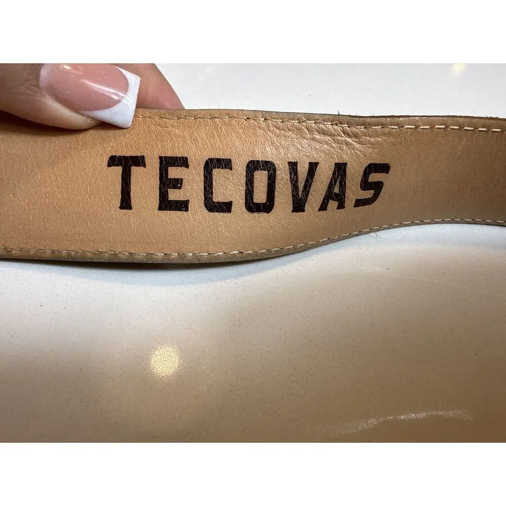 Tecovas Tan Suede Leather Belt Genuine Bovine Leather Handmade in Mexico Size34
